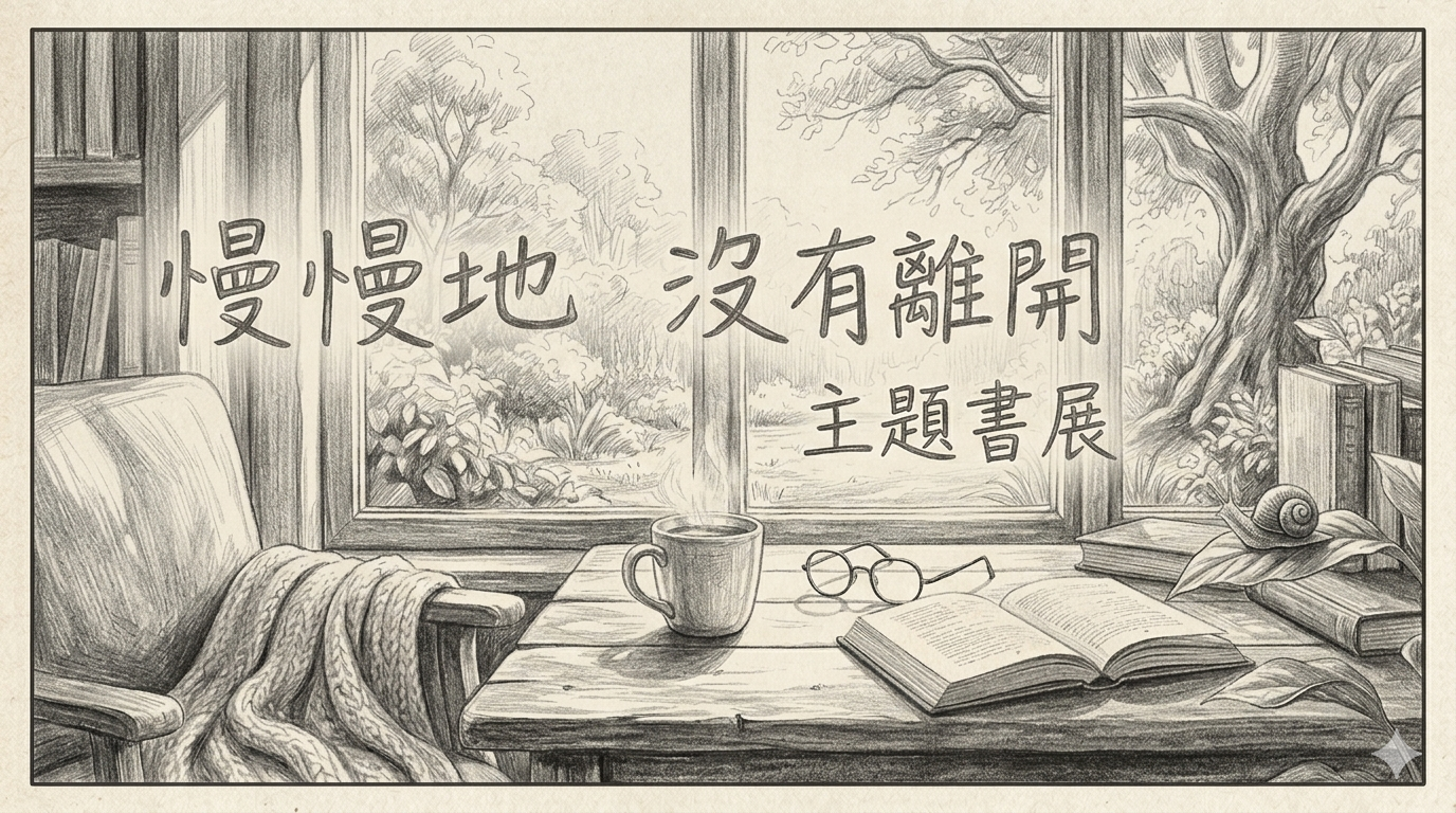 「慢慢地，沒有離開」主題書展的相關圖片
